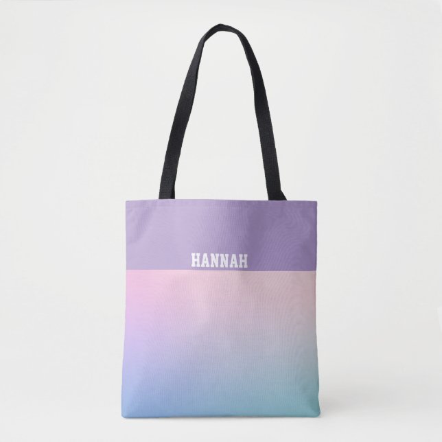 Pretty Gradient Pink Purple  Tote Bag (Front)