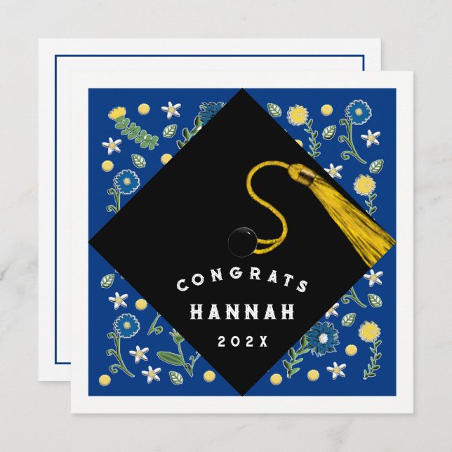 Pretty Graduation Card 2024 (Front/Back)