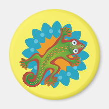 Pretty green lizard on flower, lizard