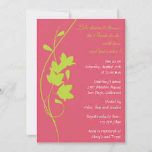 Pretty Green Vine -Bridal shower invitation