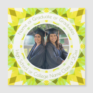 Pretty Green Yellow Graduation Keepsake Photo Gift