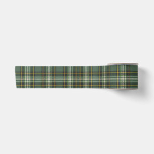 Pretty Green Yellow Plaid Design Satin Ribbon