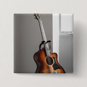 Pretty Guitar 15 Cm Square Badge