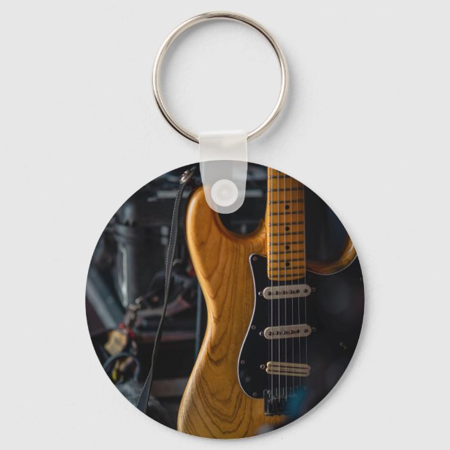 Pretty Guitar Key Ring (Front)