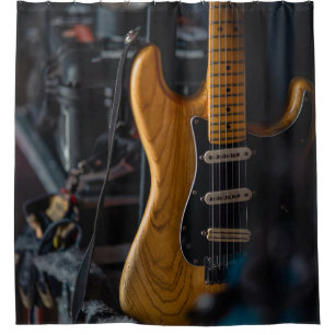 Pretty Guitar Shower Curtain