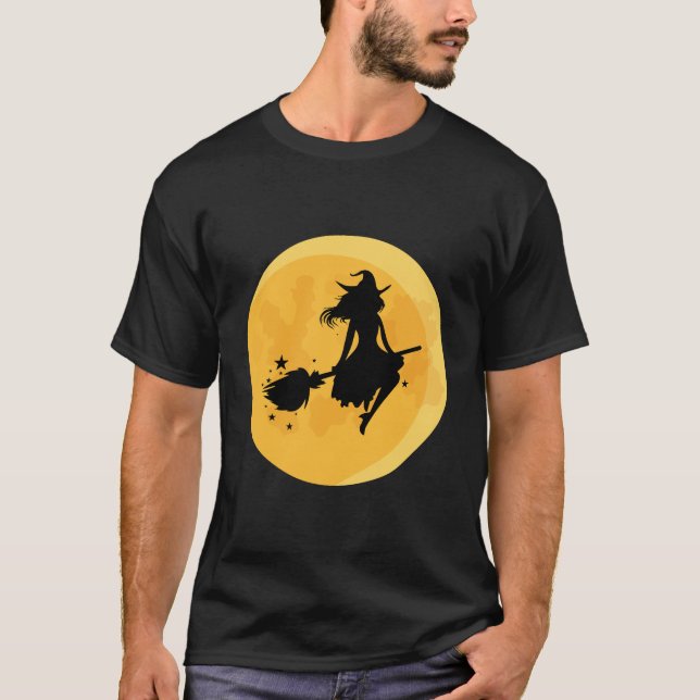 Pretty Halloween Witch T-Shirt (Front)