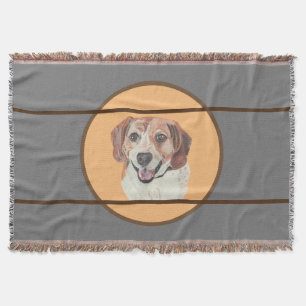 Pretty Hand Drawn Beagle Cotton Blanket