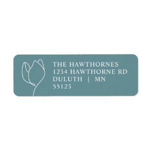 Pretty Hand Drawn Floral Return Address