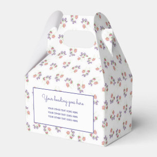 Pretty Hand Painted Sweet Pea Watercolor Custom Favour Box