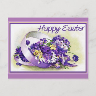 Pretty Happy Easter Postcard