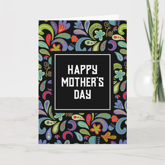 Pretty Happy Mother’s Day Personalised Card (Front)