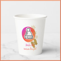 Pretty Hat and Mittens Winter Season Bright