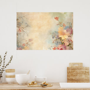 Pretty Hazy Spring Wildflowers Florals By Ava Poster