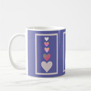 Pretty Hearts Periwinkle Cute Simple Modern Coffee Mug