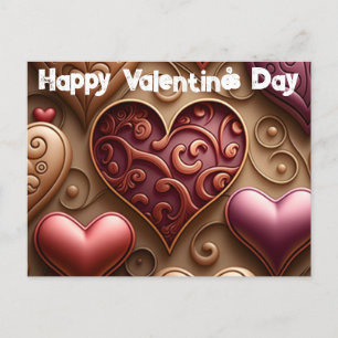 Pretty Hearts Valentine's Day Postcard