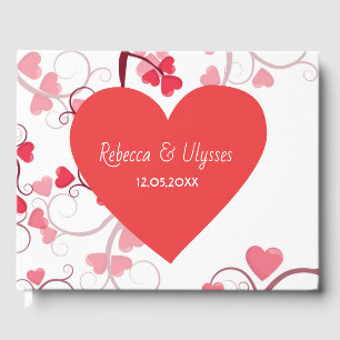 Pretty Hearts Wedding Guest Book