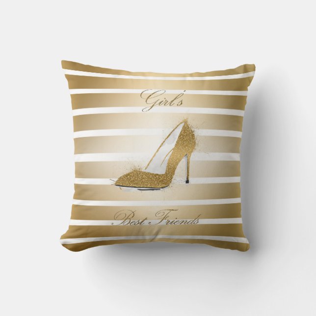 Pretty High heels shoe “Girls best Friends” Cushion (Front)