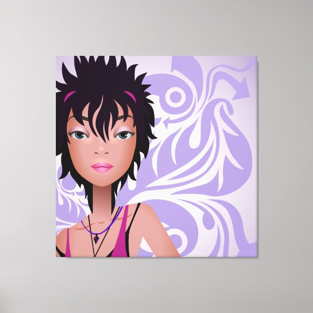 Pretty Hip Girl  Wrapped Canvas (Front)