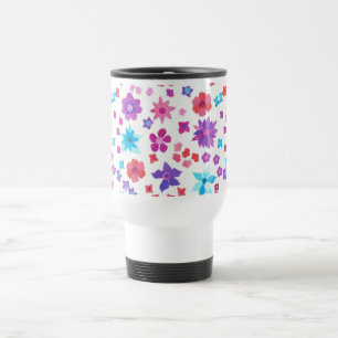 Pretty Hippy Flower-Power Travel Mug