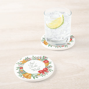 Pretty holiday frame custom coaster