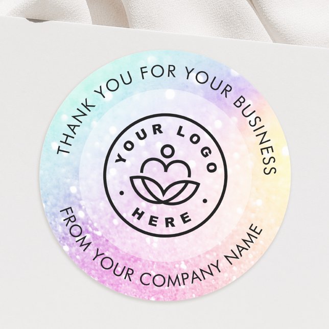 Pretty Holographic Glitter Girly Glamourous Classic Round Sticker (Creator Uploaded)