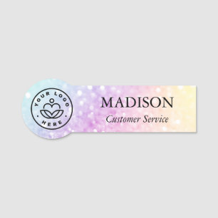 Pretty Holographic Glitter Girly Glamourous Name Tag
