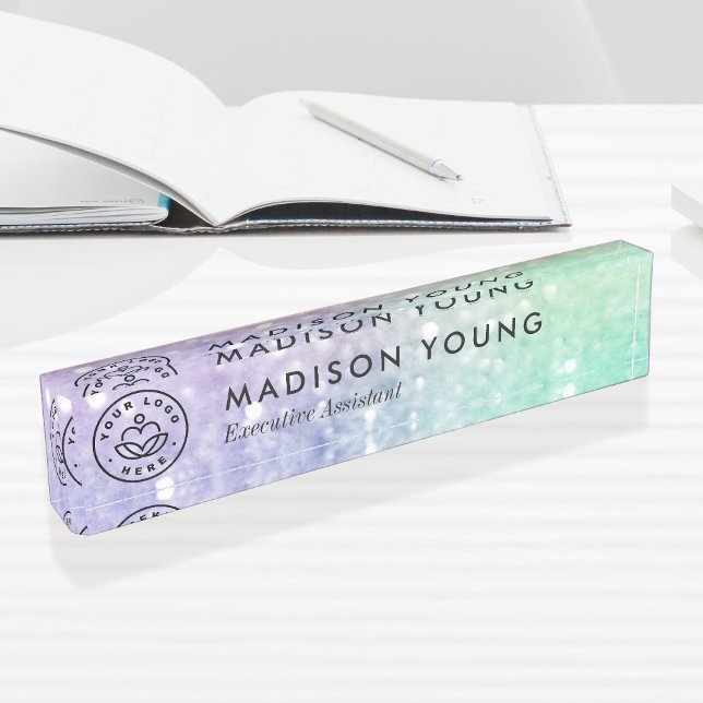 Pretty Holographic Glitter Girly Glamourous Nameplate (Creator Uploaded)