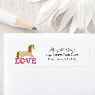 Pretty Horse and Word Love Valentine's Day Address
