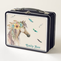 Pretty Horse with Feathers Personalised