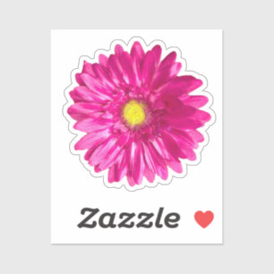 Pretty Hot Pink Daisy Custom Name and Monogram