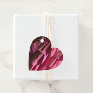 Pretty Hot Pink Ruffles Pattern Modern Favour Tags