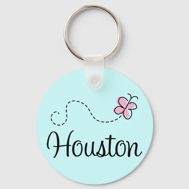 Pretty Houston Texas T-shirt Key Ring (Front)
