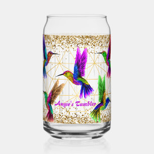 Pretty Humming Bird Personalised Tumbler Wrap Can Glass