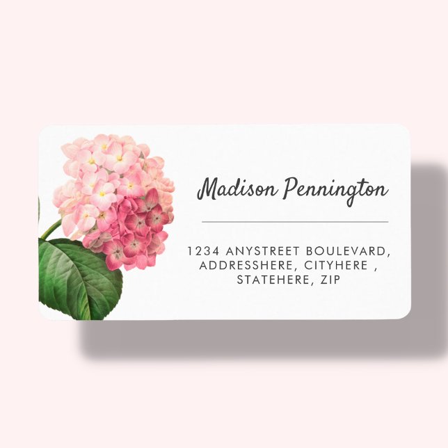 Pretty Hydrangea Flower Return Address Label (Creator Uploaded)