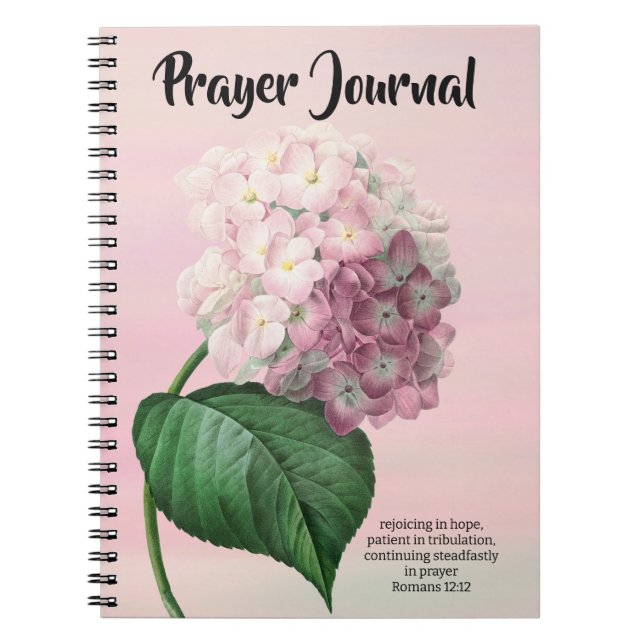 Pretty Hydrangea Flowers Prayer Journal (Front)