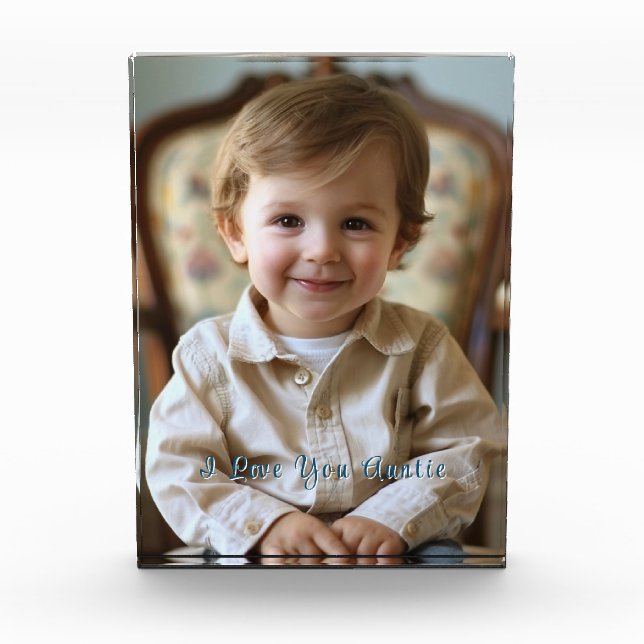 Pretty I Love You Auntie Mum Grandma Photo Block (Front)