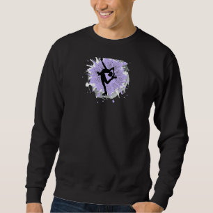 Pretty Ice Skating Skater Biellman Spin Womens Gir Sweatshirt