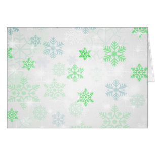 Pretty Icy Snowflake Background - Green