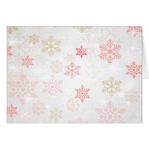 Pretty Icy Snowflake Background - Red