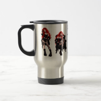 Pretty in Black - Redhead Goth Girl Travel Mug