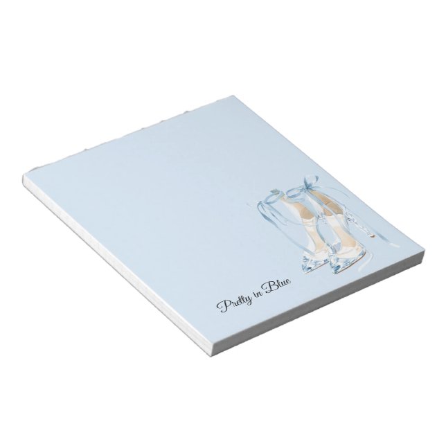 Pretty in Blue High Heels Notepad (Angled)
