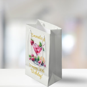 Pretty in Pink 30th Birthday Celebration Small Gift Bag