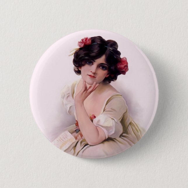 Pretty In Pink 6 Cm Round Badge (Front)