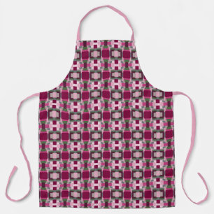 Pretty In Pink And Green Colour Block  Apron