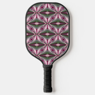 Pretty In Pink And Green Stretched Colour Block Pickleball Paddle