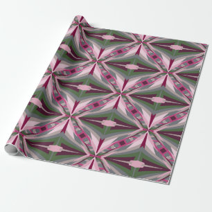 Pretty In Pink And Green Stretched Colour Block Wrapping Paper