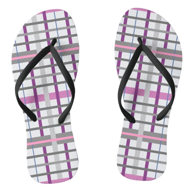 Pretty In Pink and Grey Jandals (Footbed)