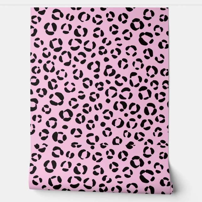 Pretty in Pink Animal Print Wallpaper (Unrolling)