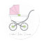 Pretty in pink baby shower favour stickers