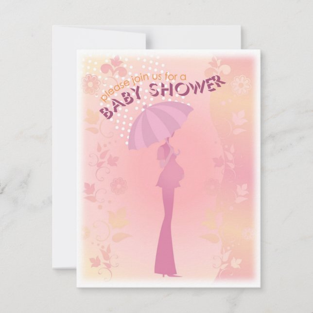 Pretty In Pink Baby Shower Invitation (Front)